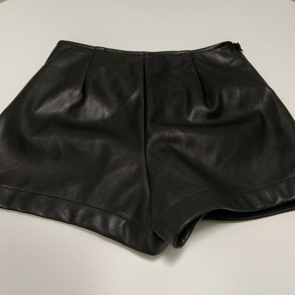 Faux Leather Mini Skirt - Picture 2 of 6